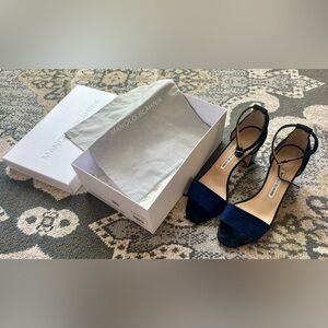 Manolo Blahnik Blue Heels